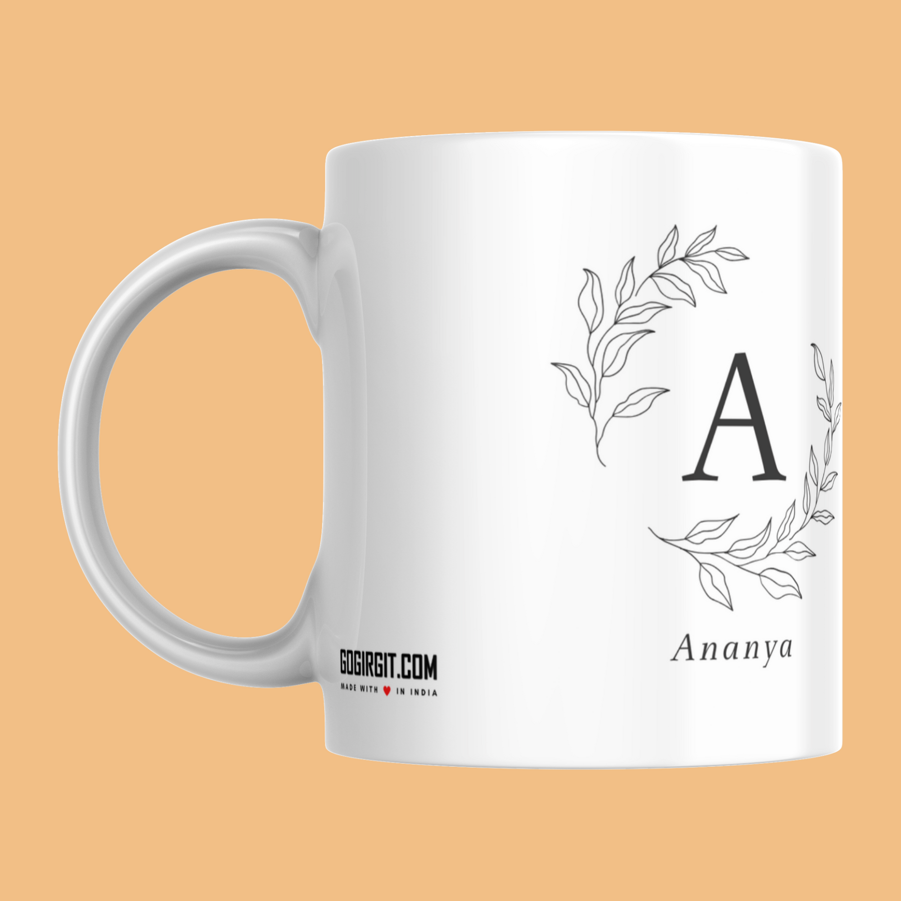 Wreath-And-Initial-Personalized-Coffee-Mug-Closeup