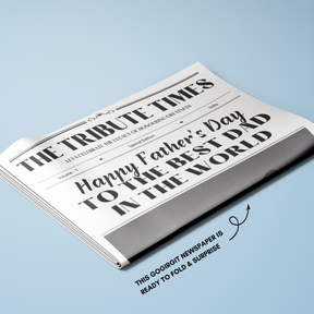 The Tribute Times Father's Day newspaper 4 pages flat lay 2 — Gogirgit