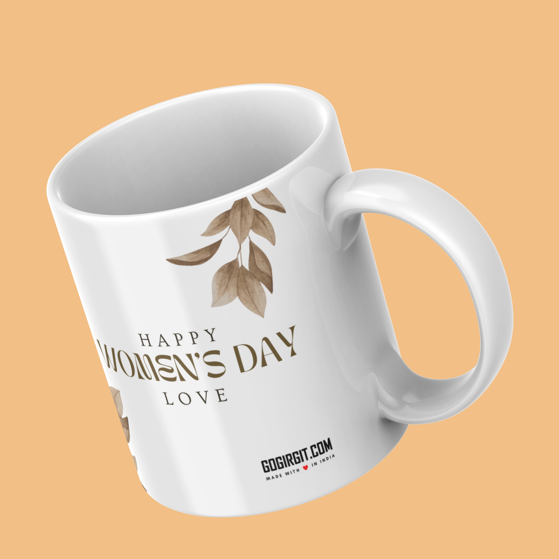 Happy-Women-Day-&-Photo-Personalized-Coffee-Mug-Tilted-View