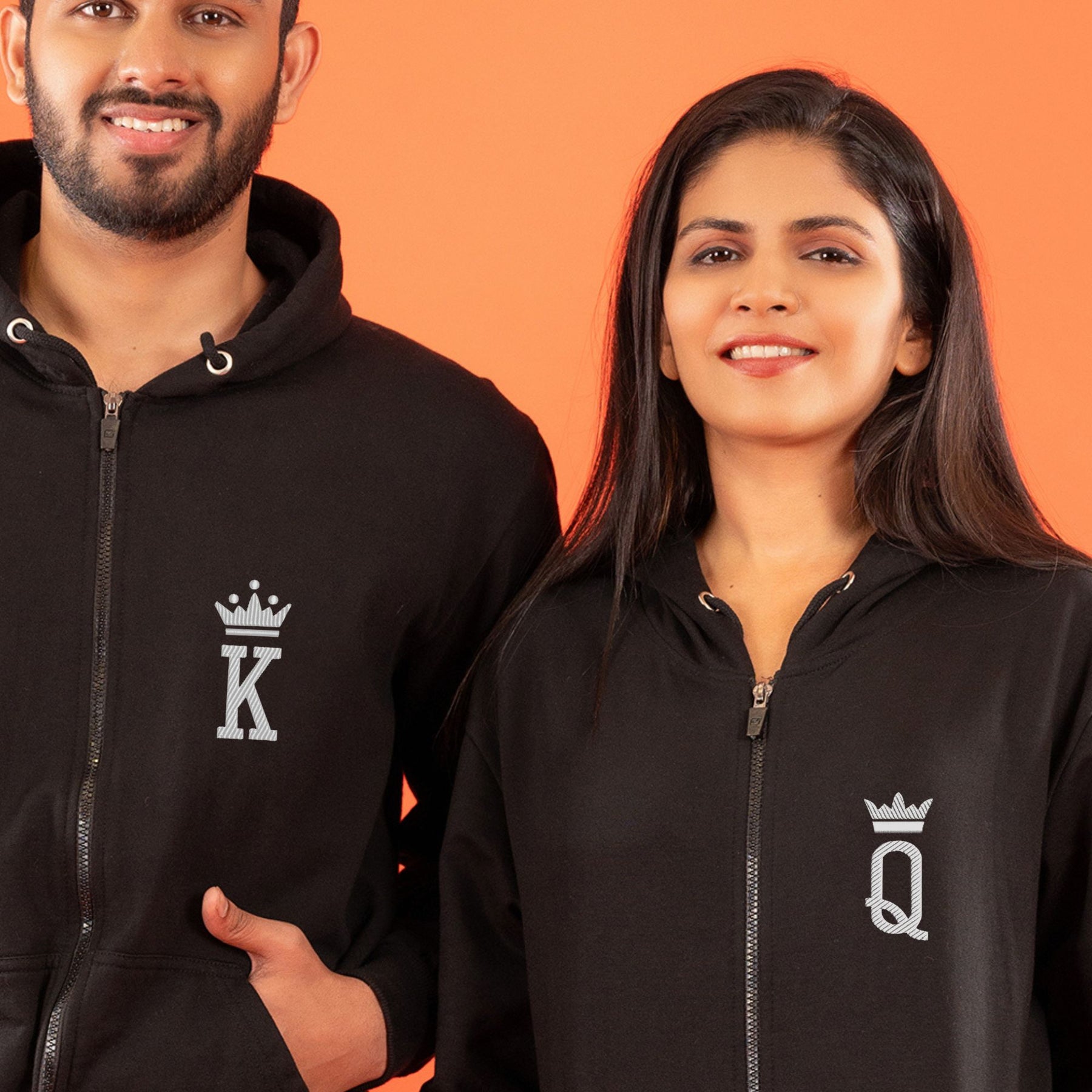 Full-Zip-Black-Personalised-Unisex-Hoodies-With-King-Queen-Embroidery-Gogirgit-1
