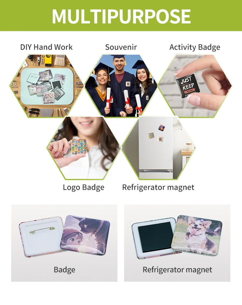 55MM Badge Making Machine Fridge Magnet & Pin Button