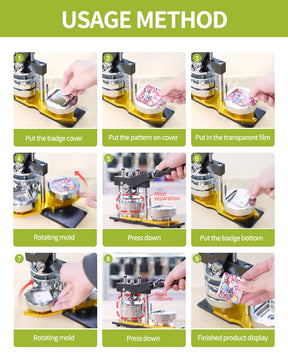 55MM Badge Making Machine Fridge Magnet & Pin Button