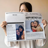 personalised mothers-day-newspaper gift custom photo gift for mom gogirgit