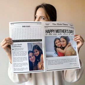 personalised mothers-day-newspaper gift custom photo gift for mom gogirgit