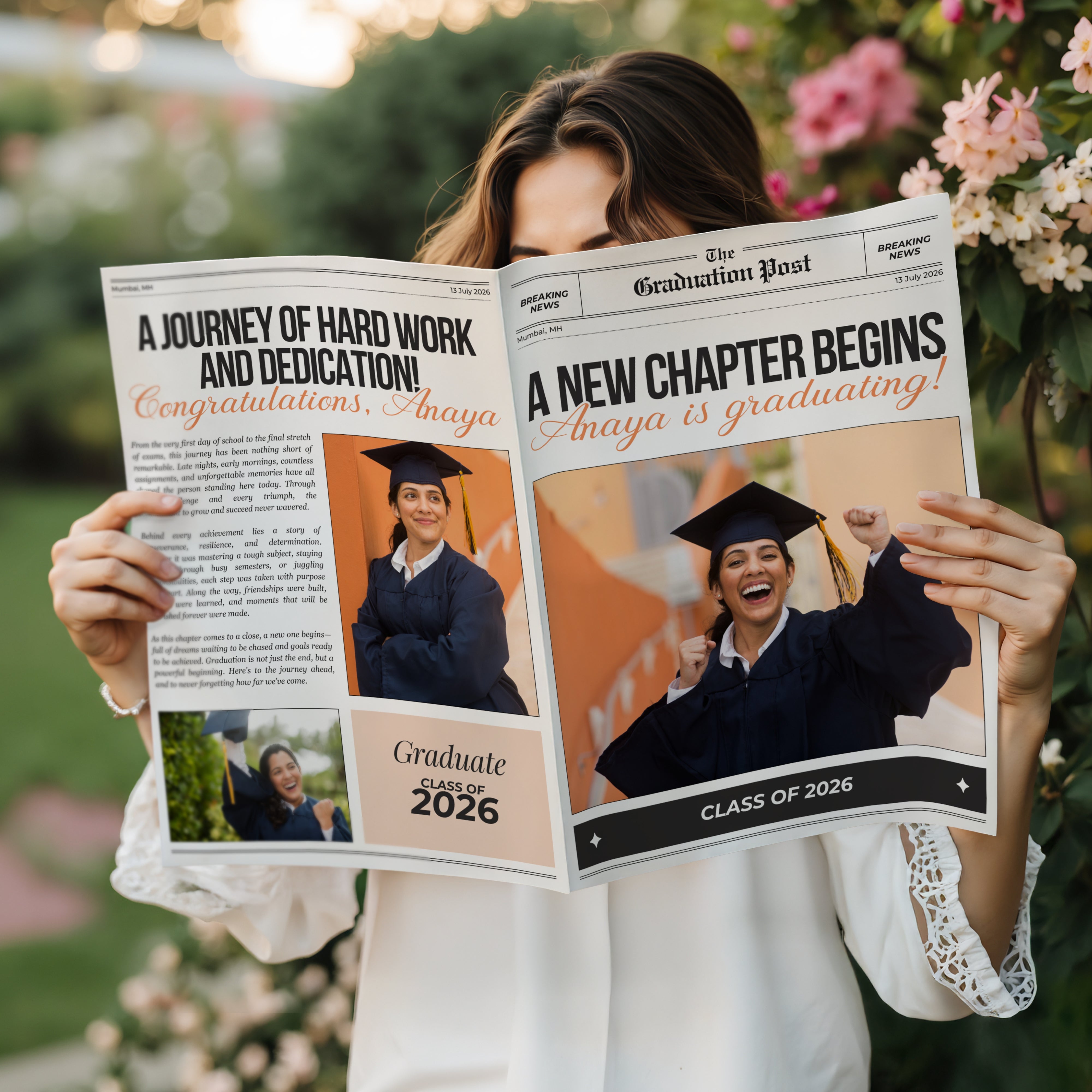 Graduation Media Guide Graduation Newspaper Gift | Personalised Photo Gift | Gogirgit