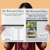 personalised retirement newspaper farewell gift custom retirement announcement gogirgit