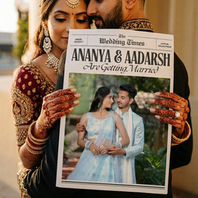 save-the-date-personalised- wedding-newspaper-custom-wedding-date-announcement-couple