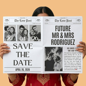 Personalised Wedding Newspaper Custom Wedding Announcement Prop