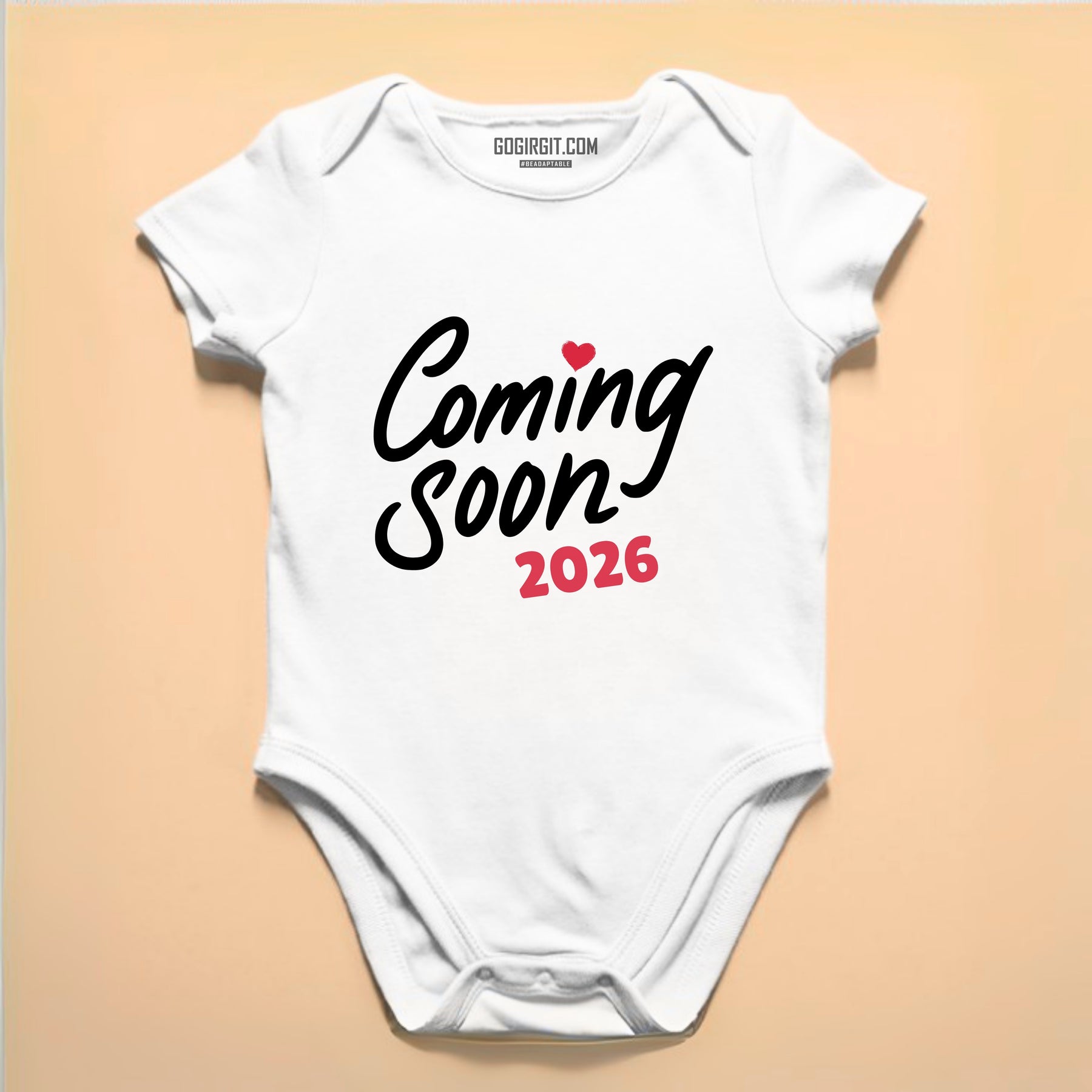 Coming Soon 2026 personalised baby romper bodysuit pregnancy announcement prop — Gogirgit