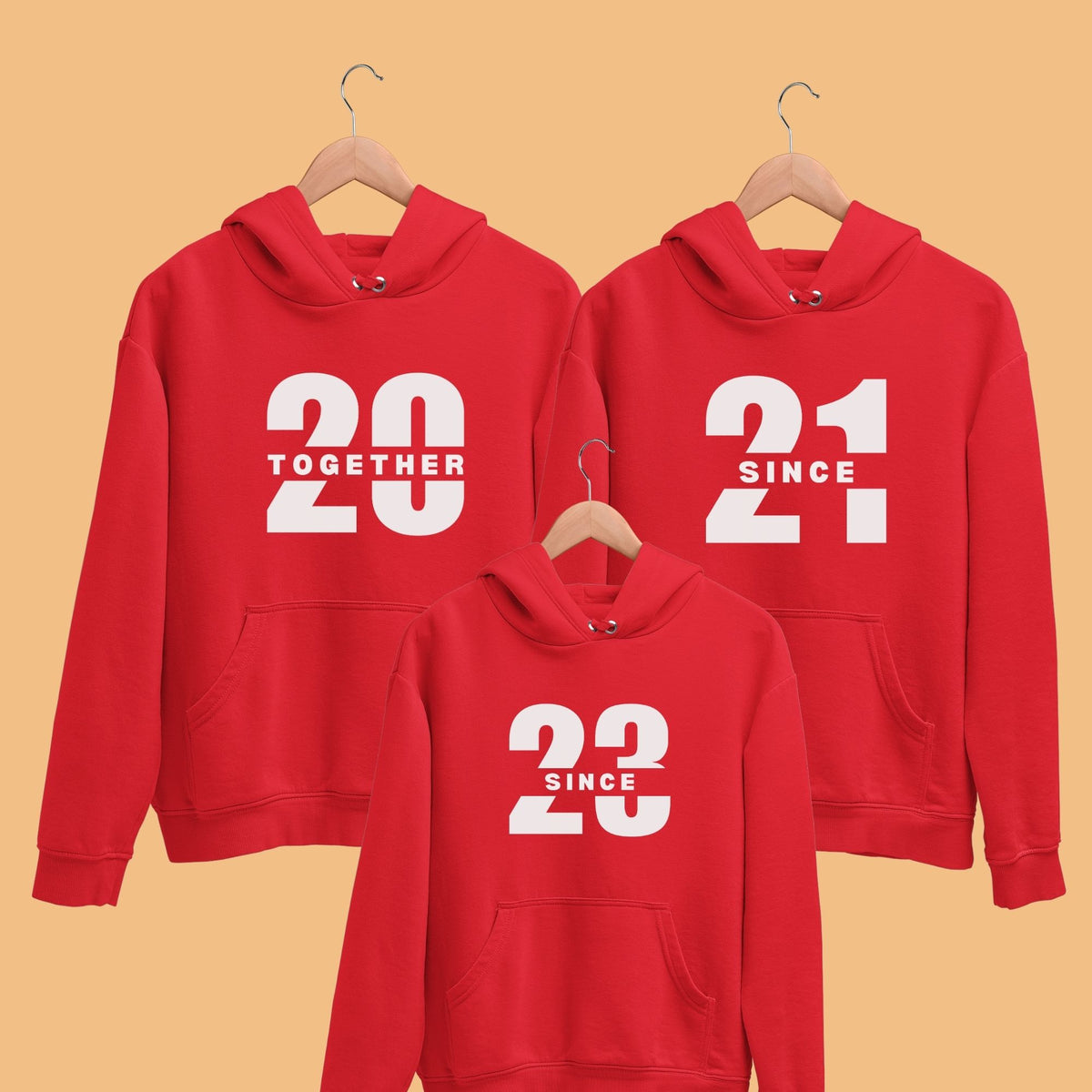 Together-Since-Year-Personalised-Family-Hoodies-Combo-Gogirgit-Red