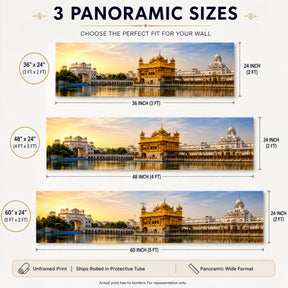 Golden Temple poster available in 3 panoramic sizes - 36x24, 48x24, 60x24 inches