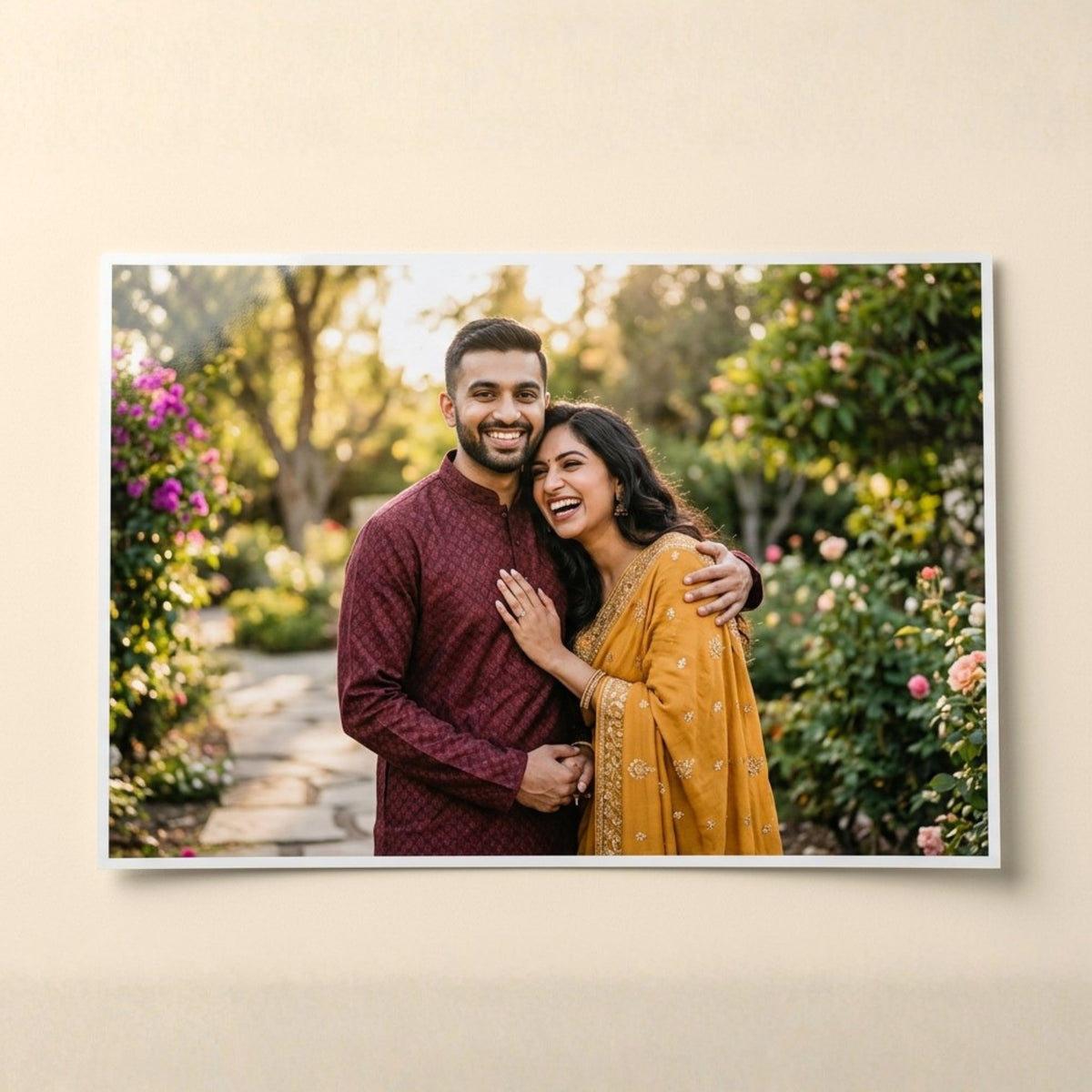 Personalised couple photo poster printed on glossy photo paper — A3 A2 custom size printing by Gogirgit