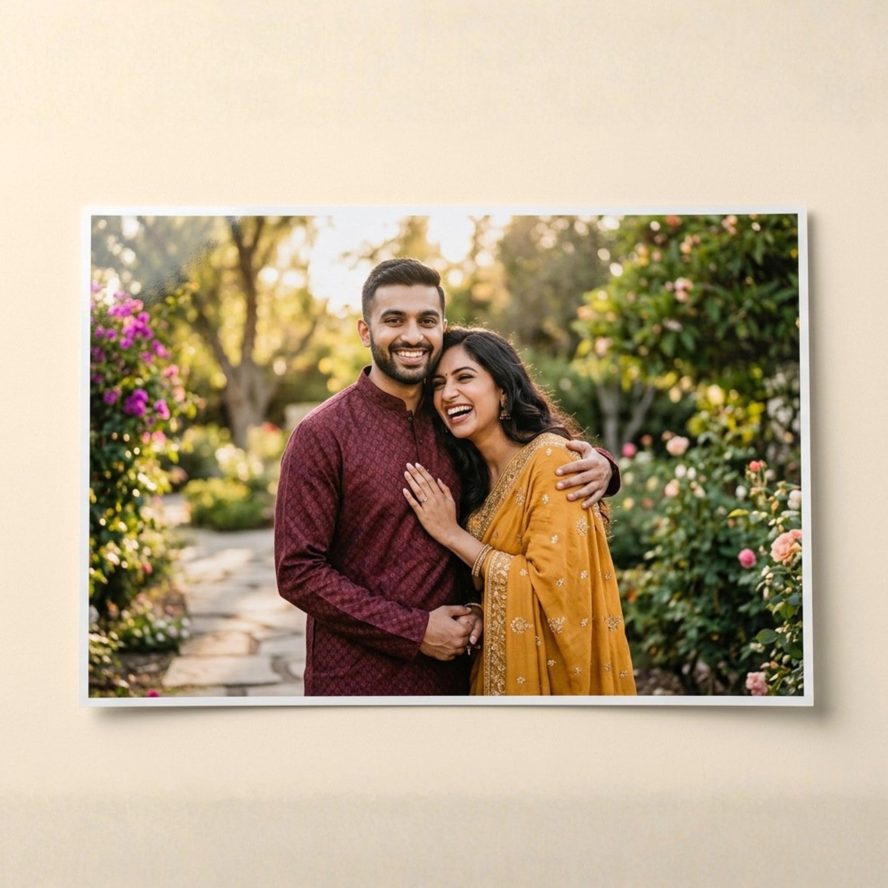 Personalised couple photo poster printed on glossy photo paper — A3 A2 custom size printing by Gogirgit