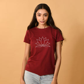 Printed Women Yoga T-shirt