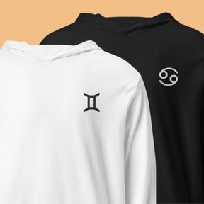 Embroidered Zodiac Sign Personalised Pack Of 2 Hoodies