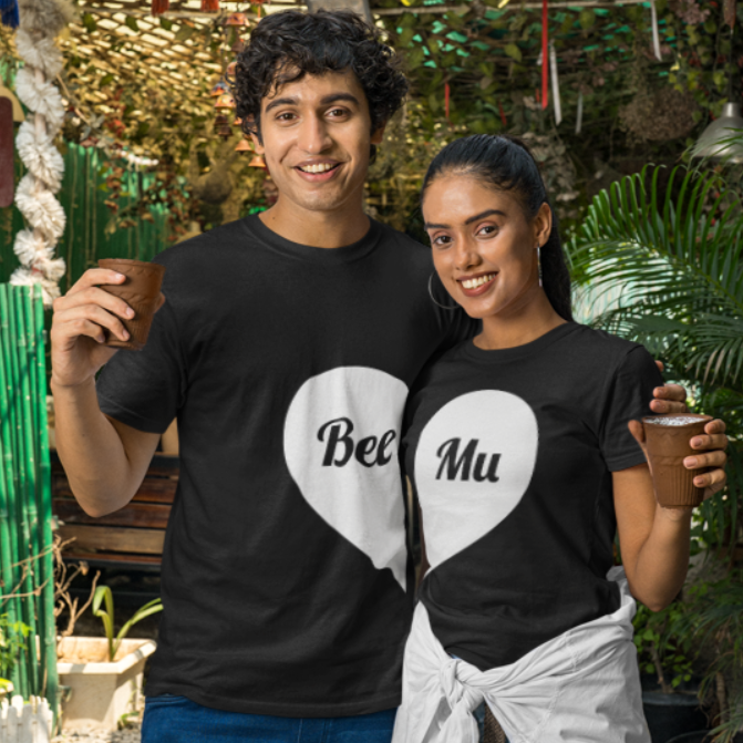 Custom Made Couple T shirts For Pre Wedding Shoots