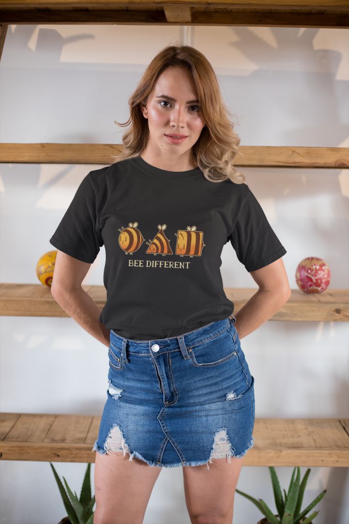 Bee Different Women's Black T-shirt