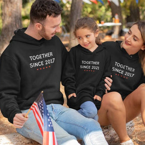 Together Since Name & Year Personalised Family Hoodies Combo