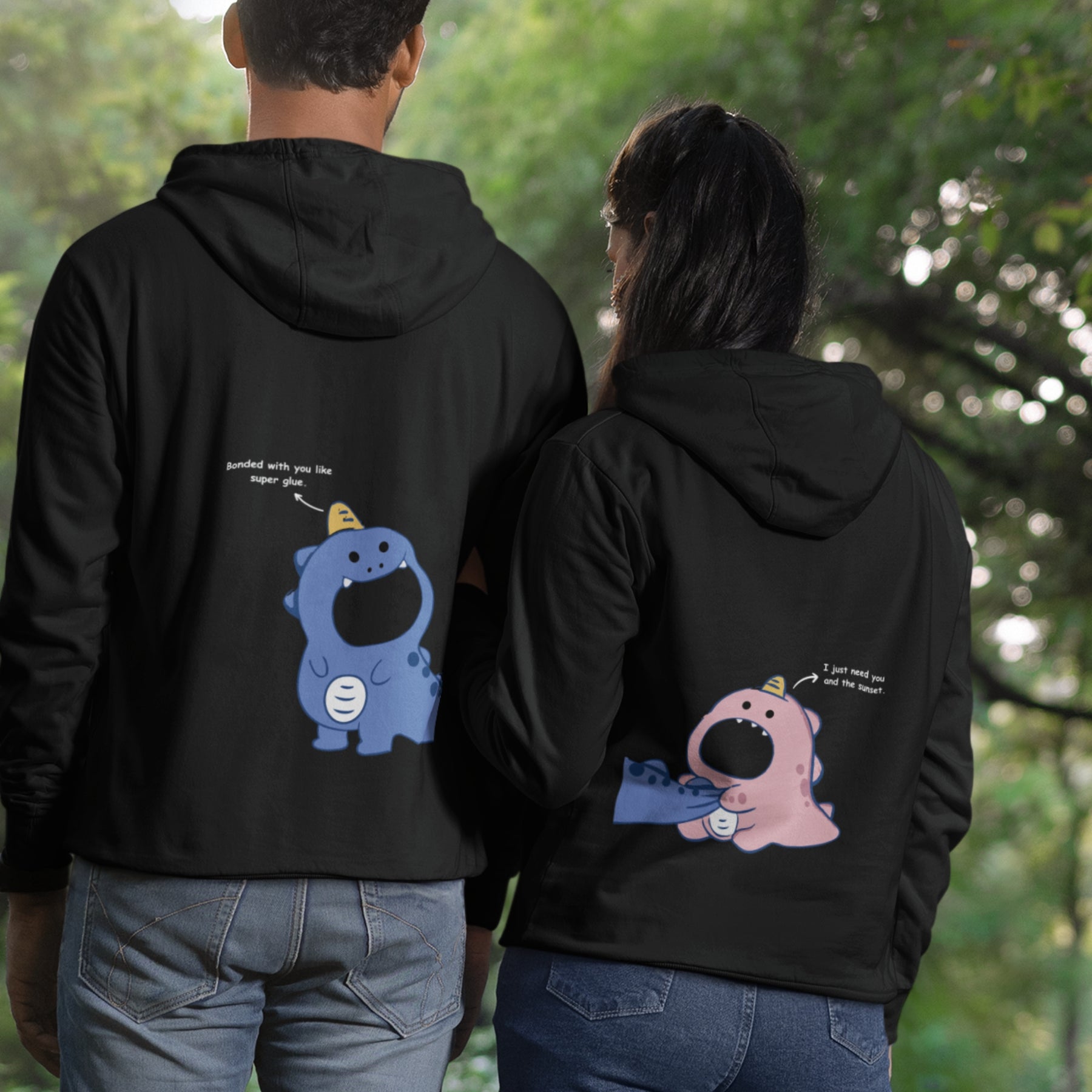 gogirgit-dino-couple-personalised-pack-of-2-black-hoodies-message-customised
