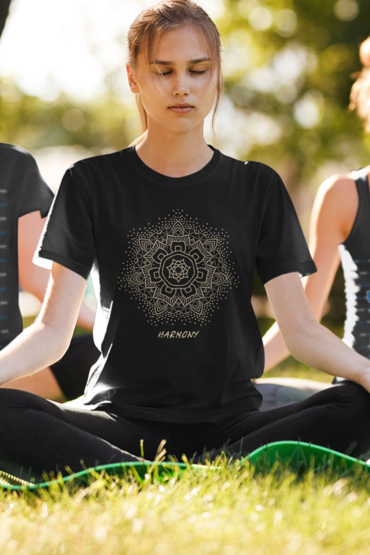 Meditation Yoga Tshirt For Ladies Harmony Mandala Women's