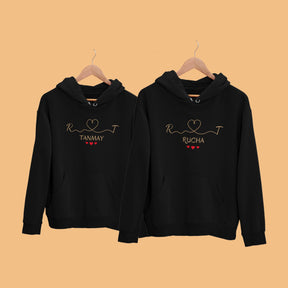 heartbeat-personalized-cotton-printed-couple-hoodies-black-hanger-gogirgit-com