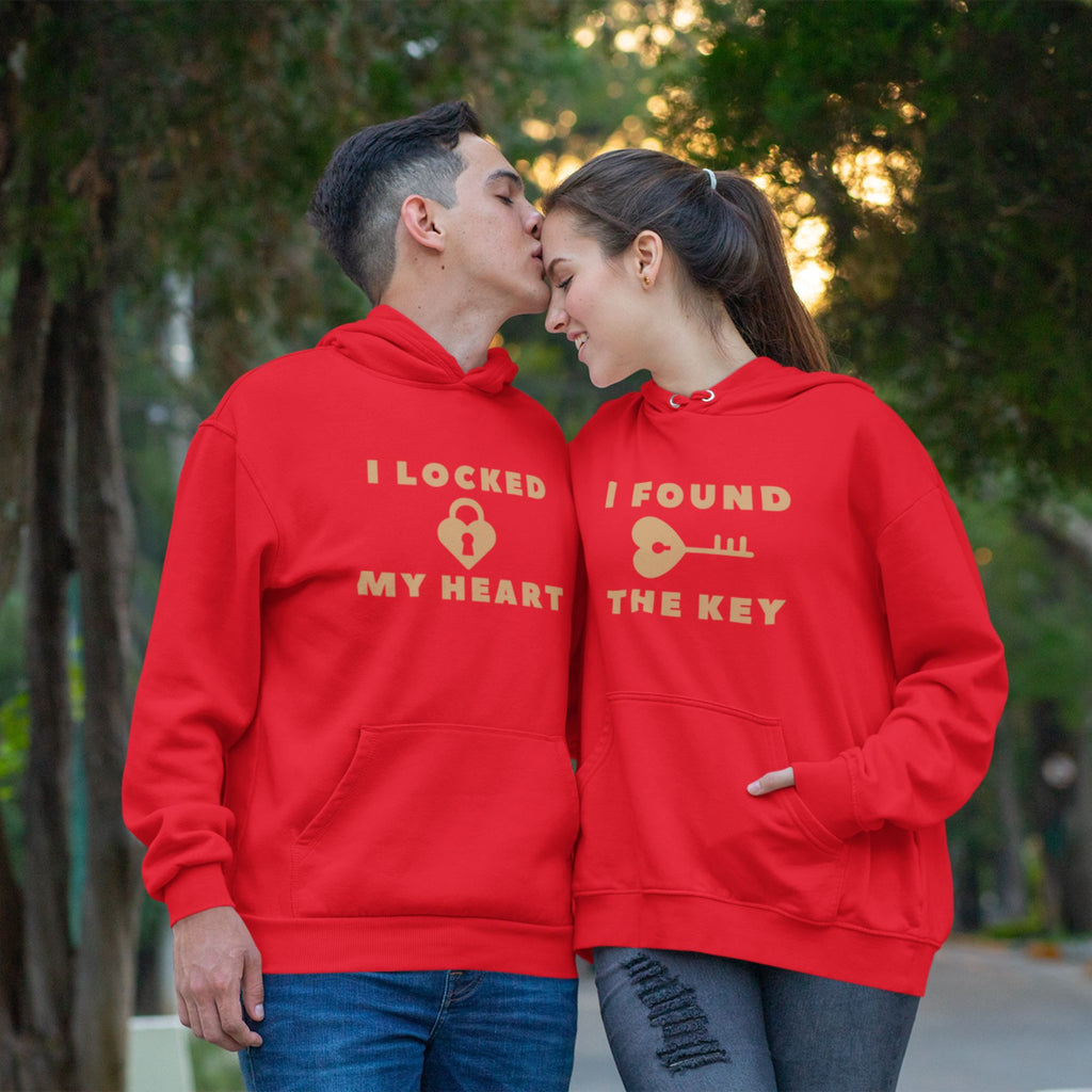 *p(R)ojectR® Heart Logo Hoodie Mサイズ2/8まで I Locked My Heart Couple Hoodies | Black & Red Set | ₹2,199