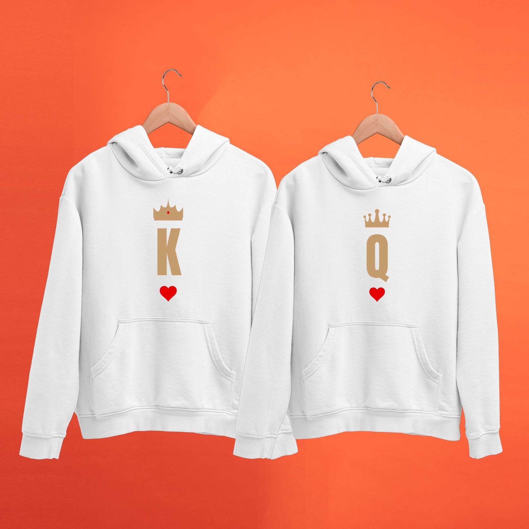 King And Queen Couple Hoodies