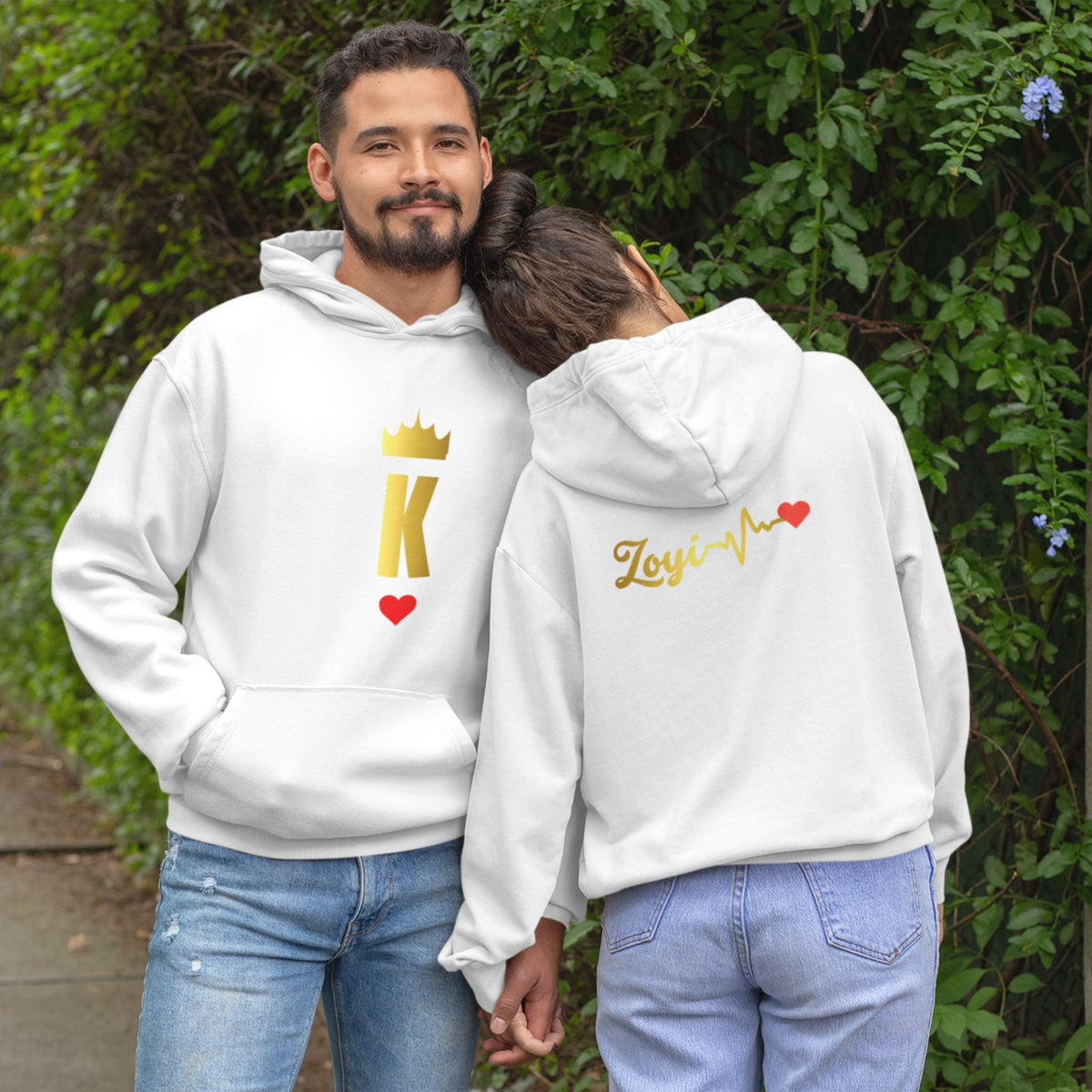 king-and-queen-personalised-hoodies-with-gold-metallic-print-on-front-back-sleeve-_-wrists-white-back-gogirgit-com
