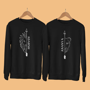 lion-and-lioness-personalized-cotton-printed-couple-sweatshirts-black-hanger-gogirgit-com