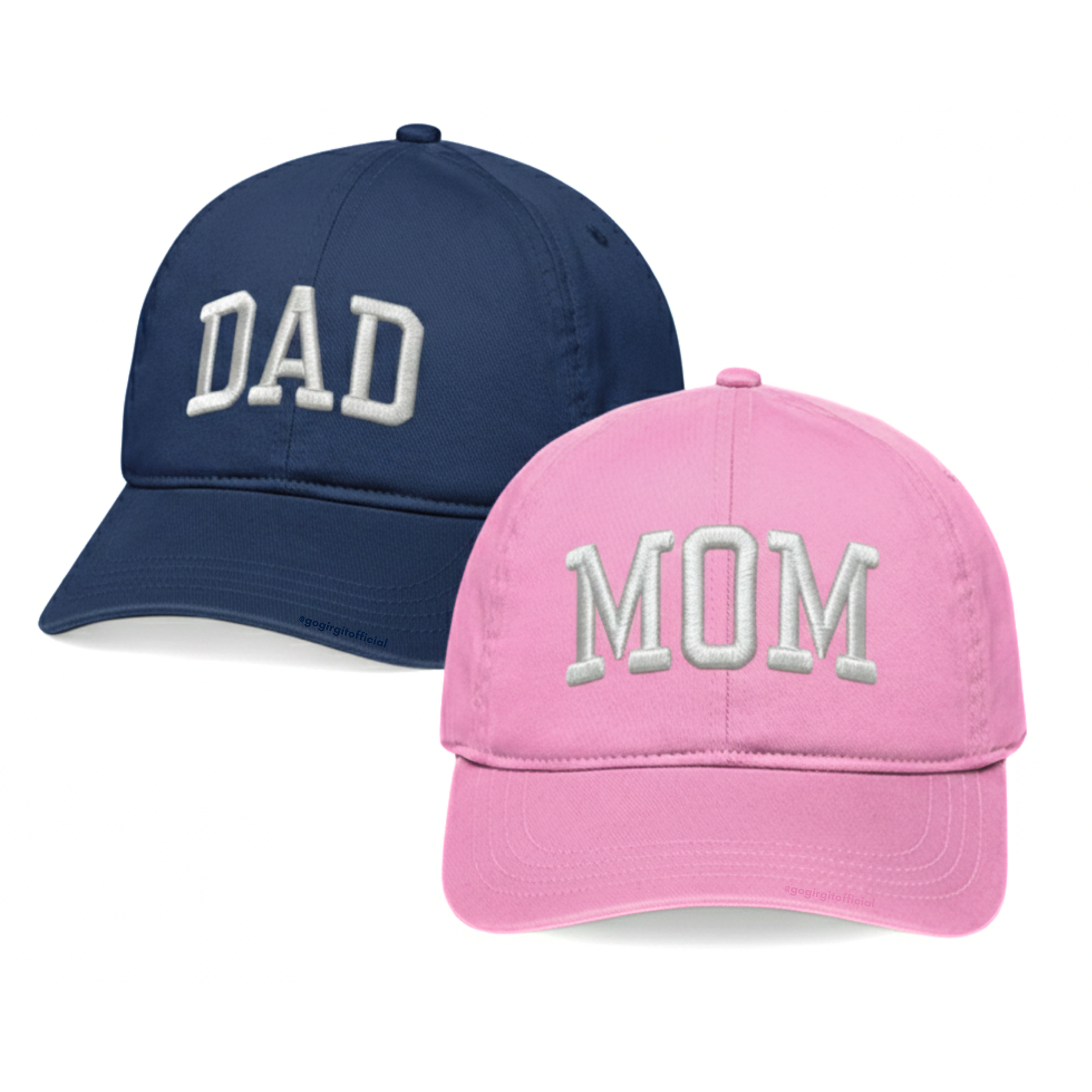 Mom Dad Matching Caps (Pack of 2)