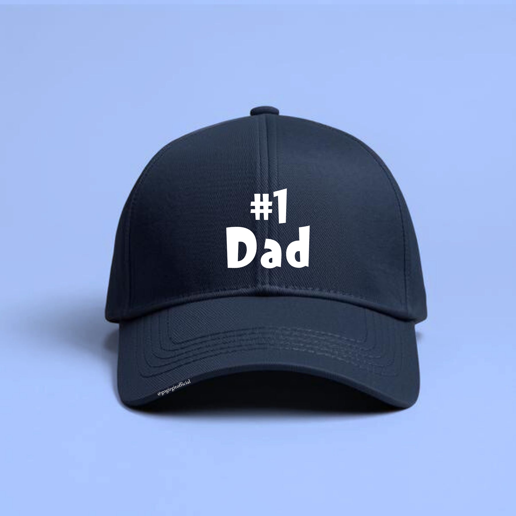 No. 1 Dad navy blue cotton baseball cap Father's Day gift — Gogirgit