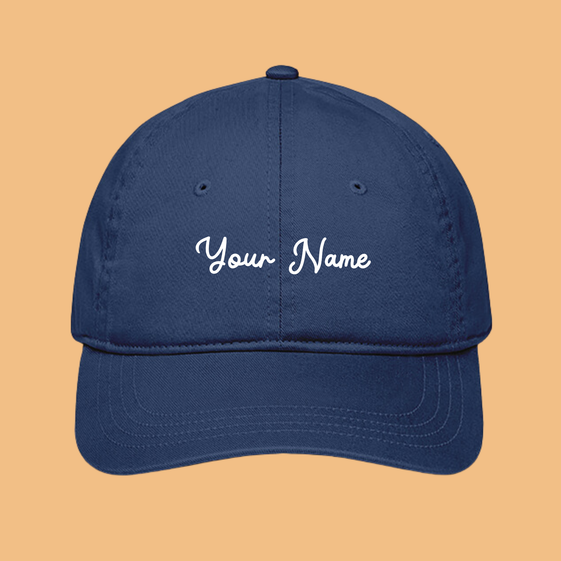 Customised Name Cotton Cap, Free Size, Pack of 1