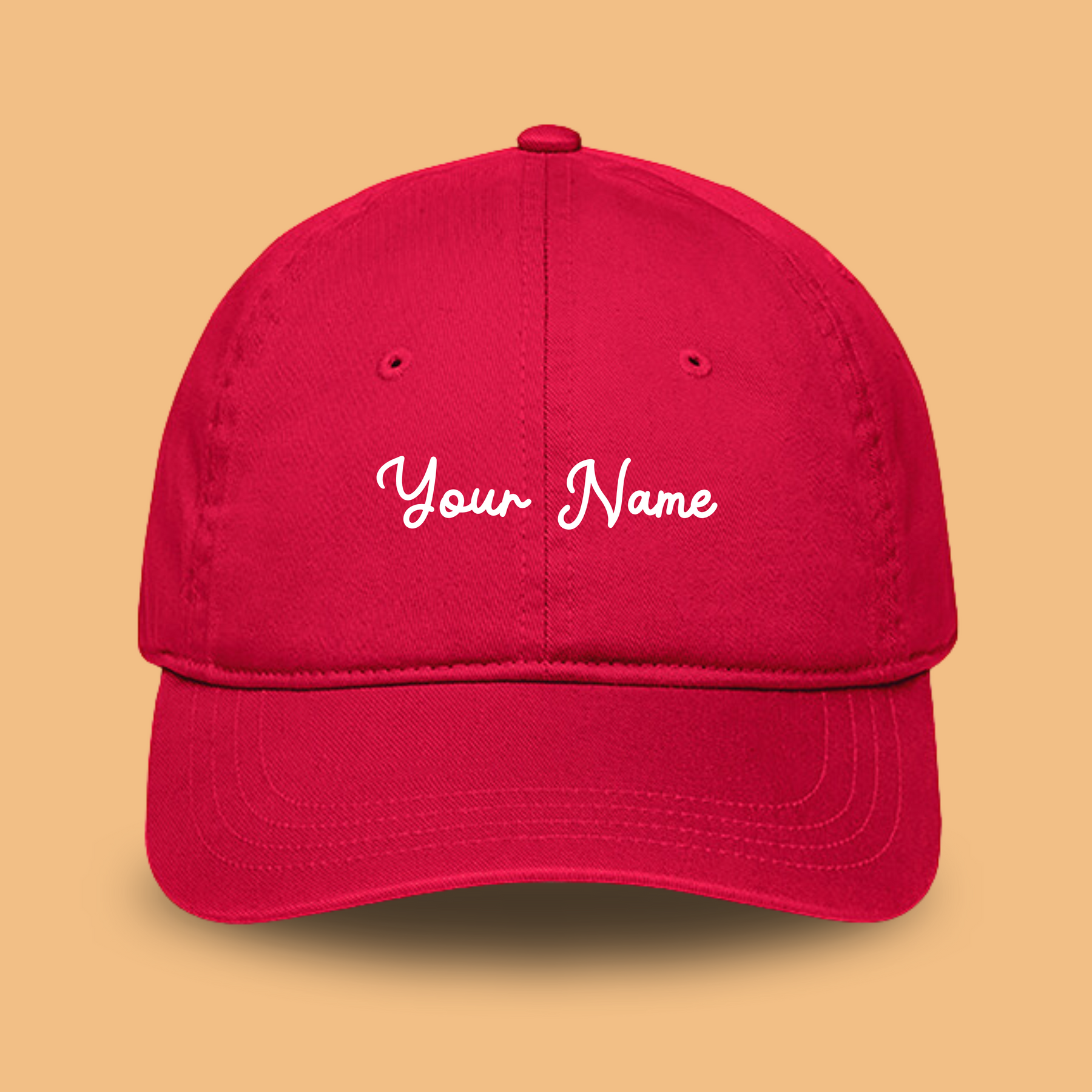 Customised Name Cotton Cap, Free Size, Pack of 1