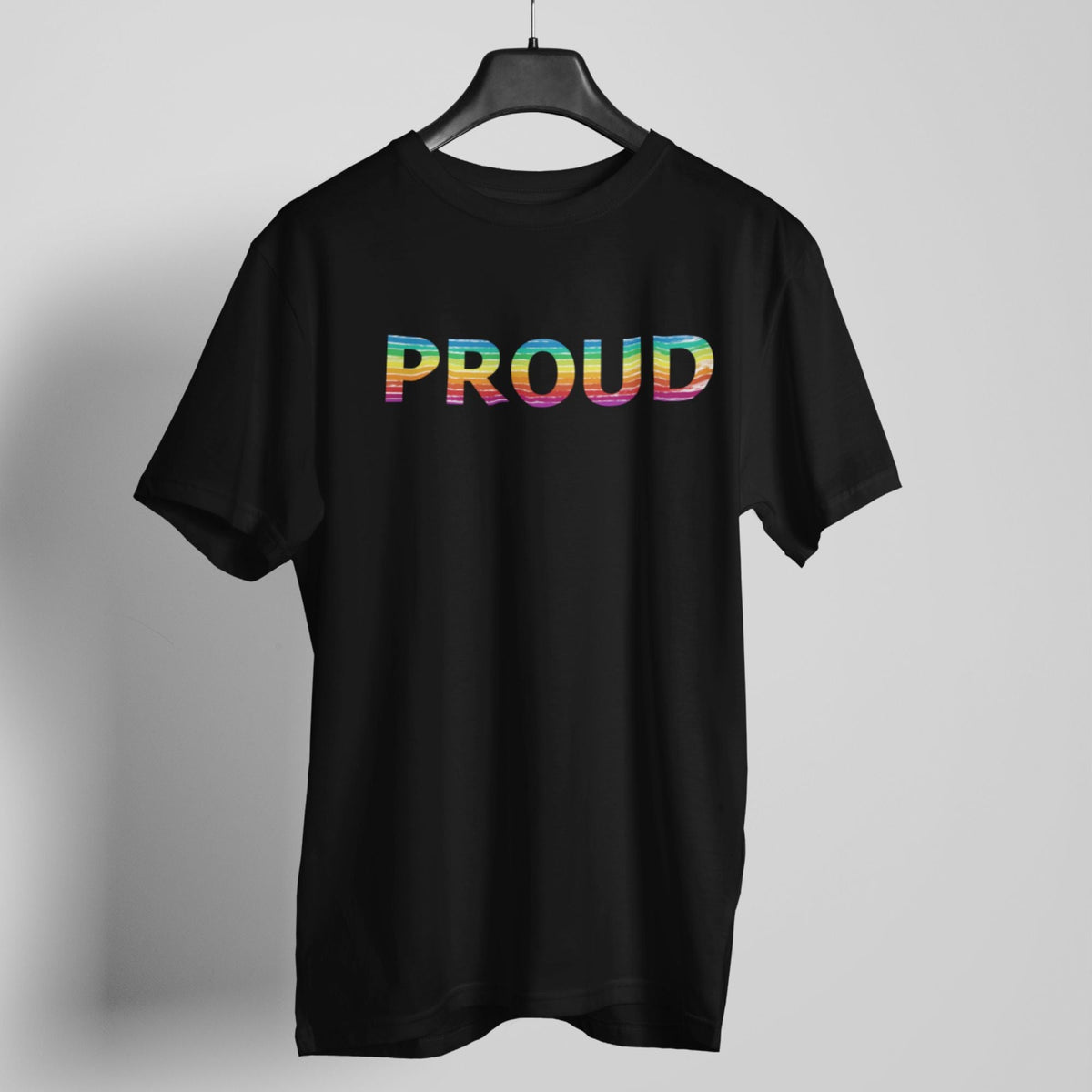 proud-black-round-neck-gay-printed-cotton-t-shirt-gogirgit #color_black