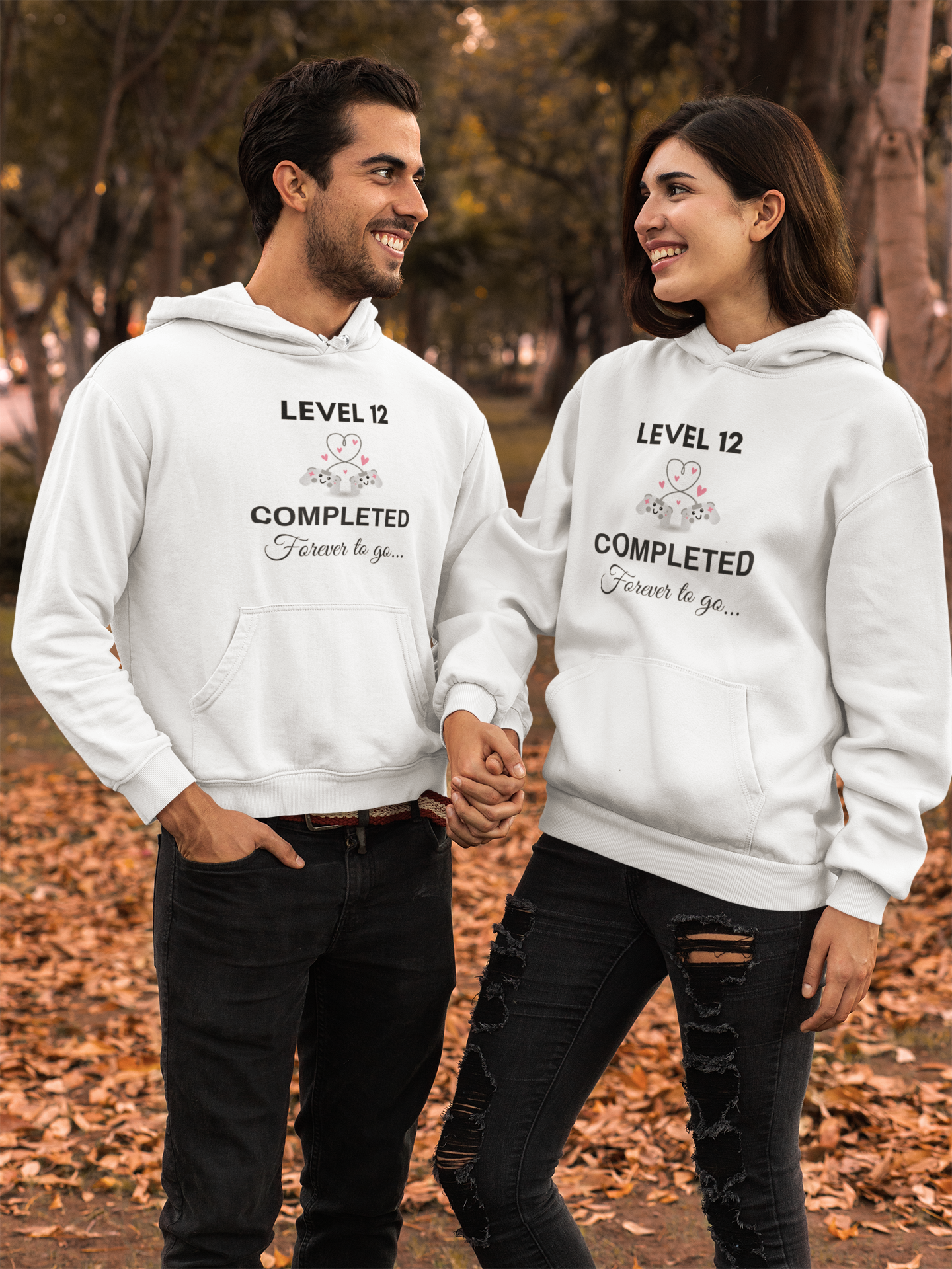 Forever To Go Personalized Couple Hoodies