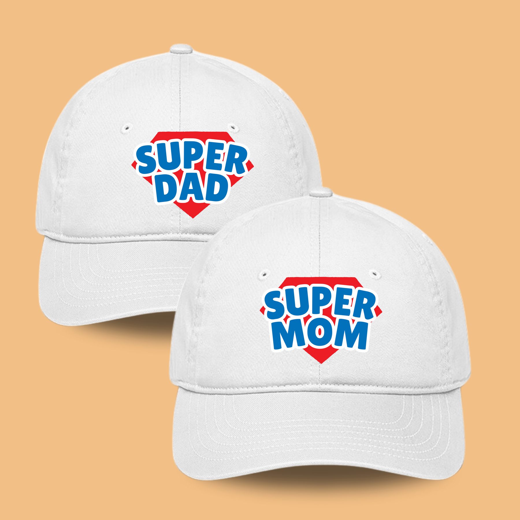 Mom and Dad Cotton Cap Hat - Adjustable Size | Gifts for Mom Dad | Pregnancy Announcement | Photo Shoot Prop for Parents | Pack of 2 Caps