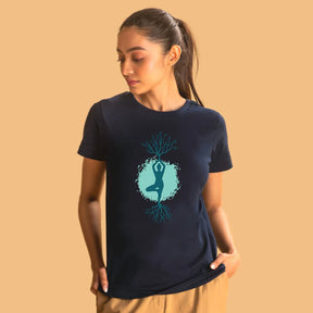 Printed Women Yoga T-shirt