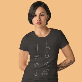 Printed Women Yoga T-shirt