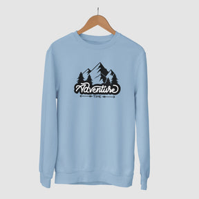 Adventure-cotton-printed-unisex-light-blue-sweatshirt-gogirgit-com