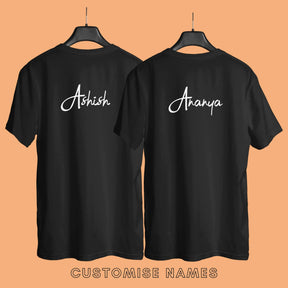 Beautiful-handsome-both-side-printed-couple-t-shirt-cotton-black-color-premium-quality-gogirgit-customizable