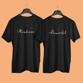 Beautiful-handsome-both-side-printed-couple-t-shirt-cotton-black-color-premium-quality-gogirgit-hanging