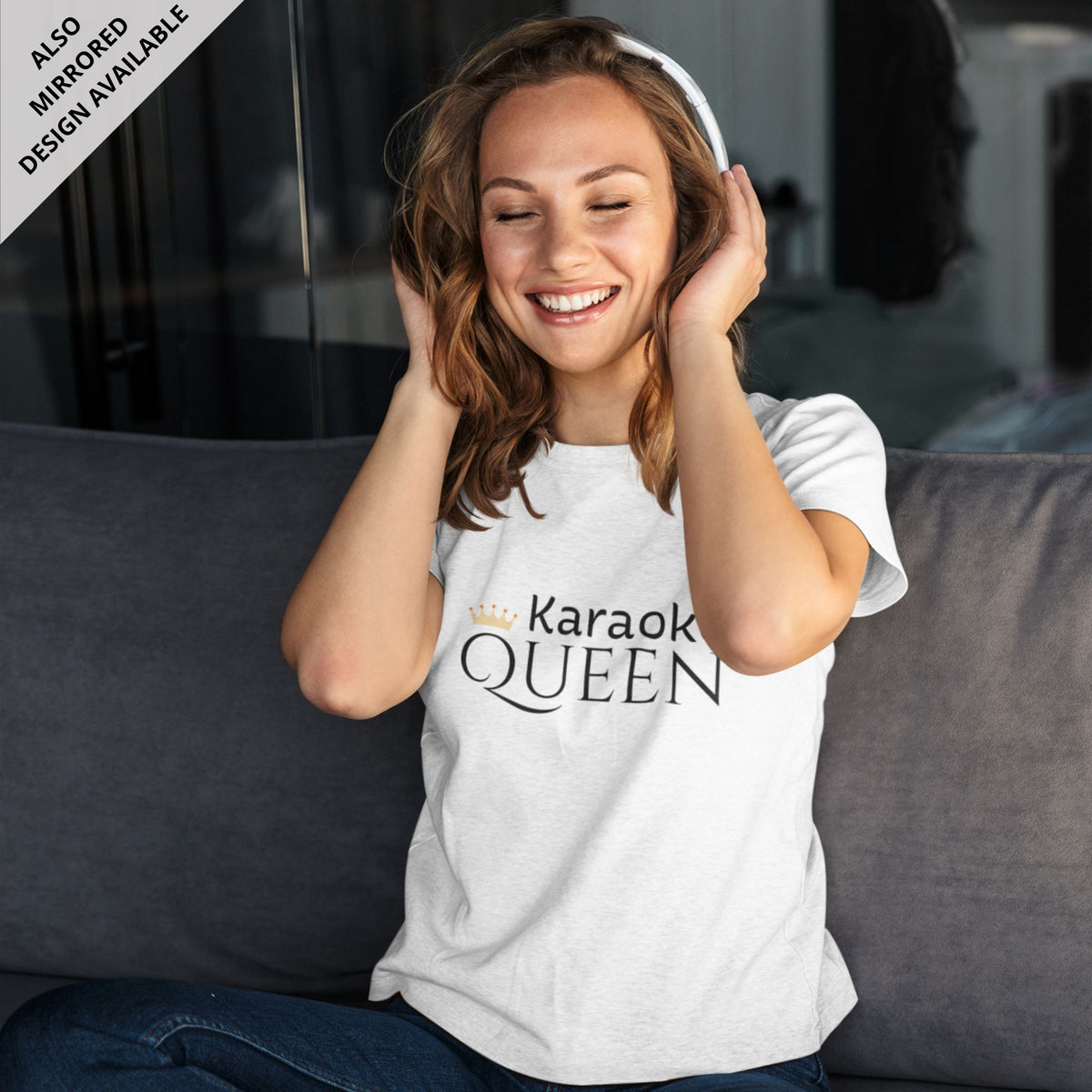 Karaoke-queen-white-printed-round-neck-t-shirt-gogirgit-com