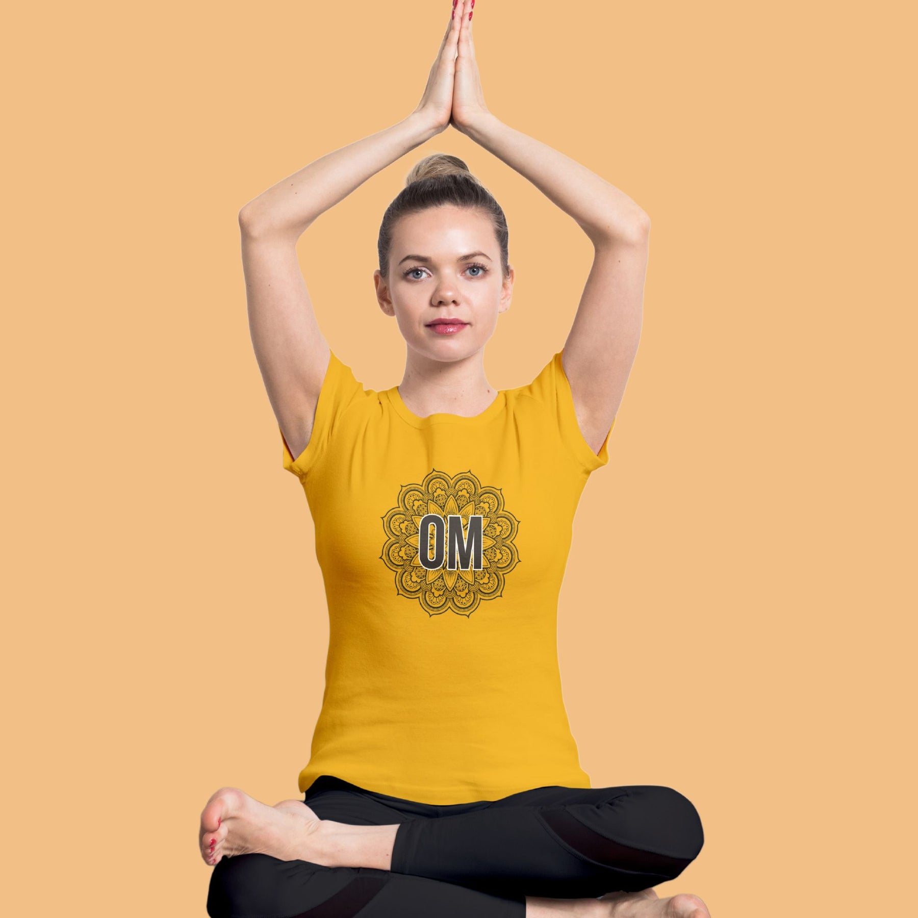 Om-mandala-women-golden-yellow-printed-yoga-tshirt-gogirgit-com_2