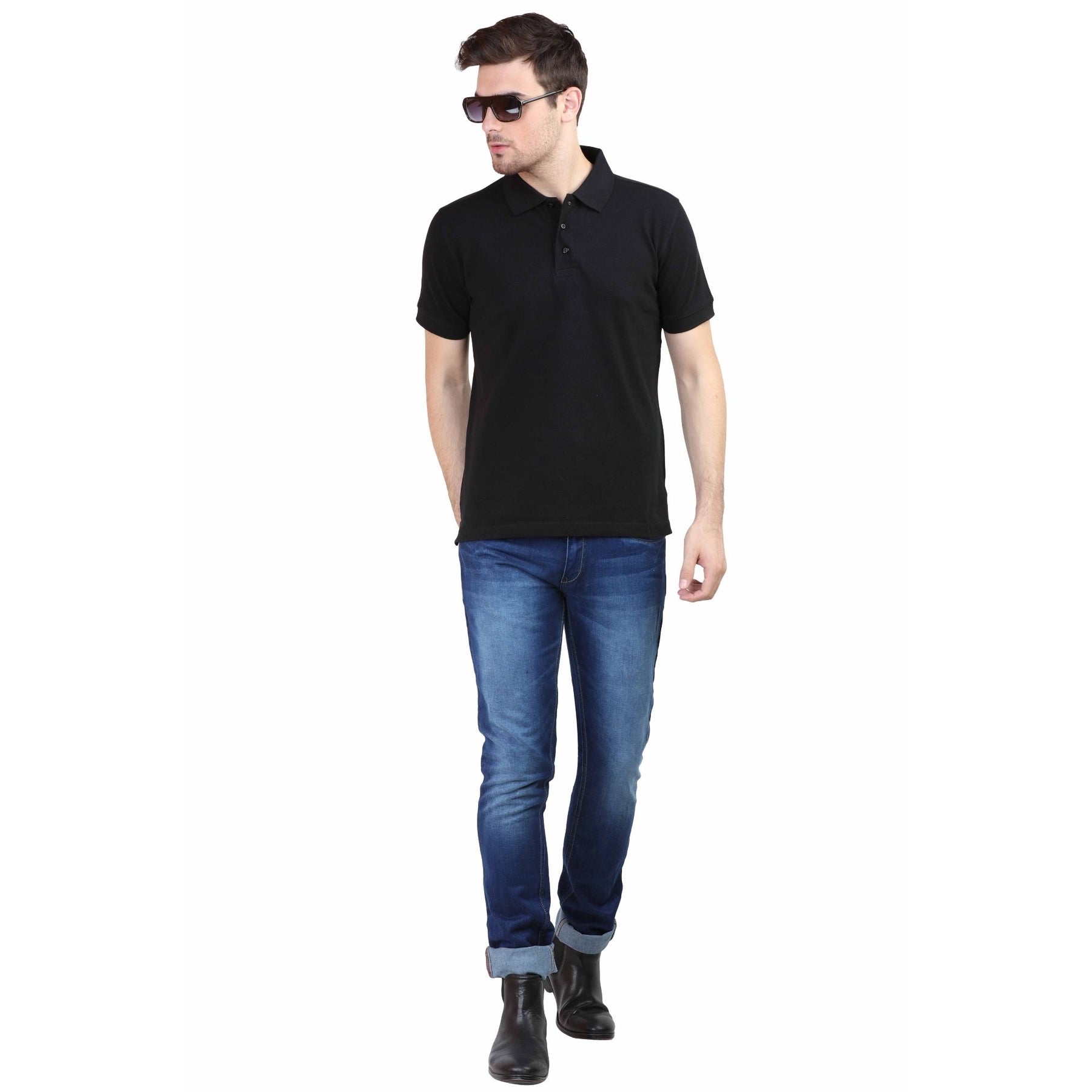 Men's Classic Polo Neck T-shirt Pack Of 2 Combo