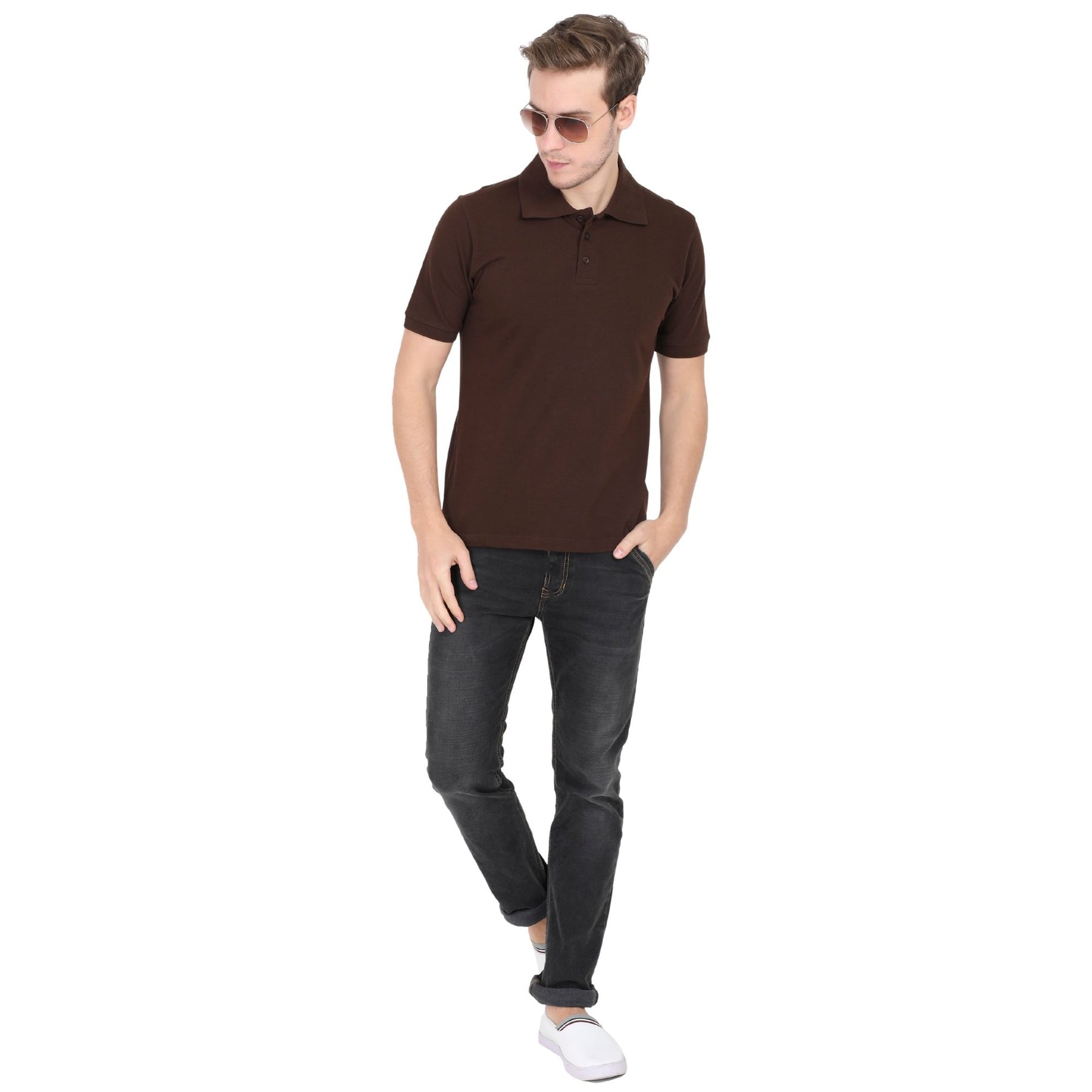 Men's Classic Polo Neck T-shirt Pack Of 2 Combo