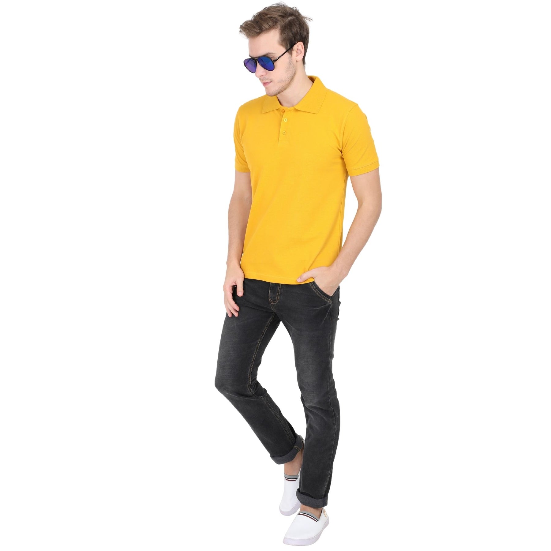 Men's Classic Polo Neck T-shirt Pack Of 2 Combo