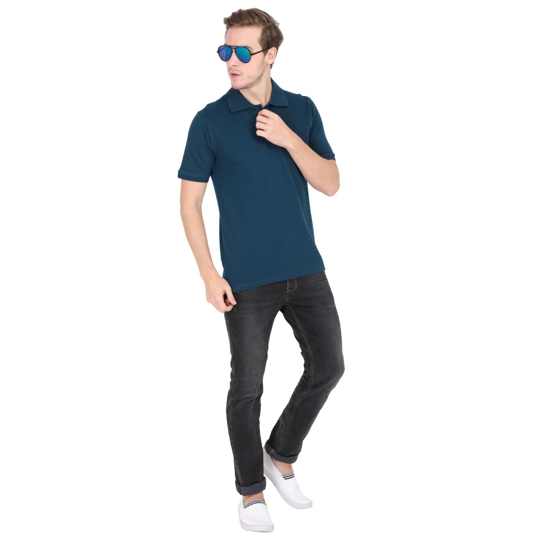 Men's Classic Polo Neck T-shirt Pack Of 2 Combo