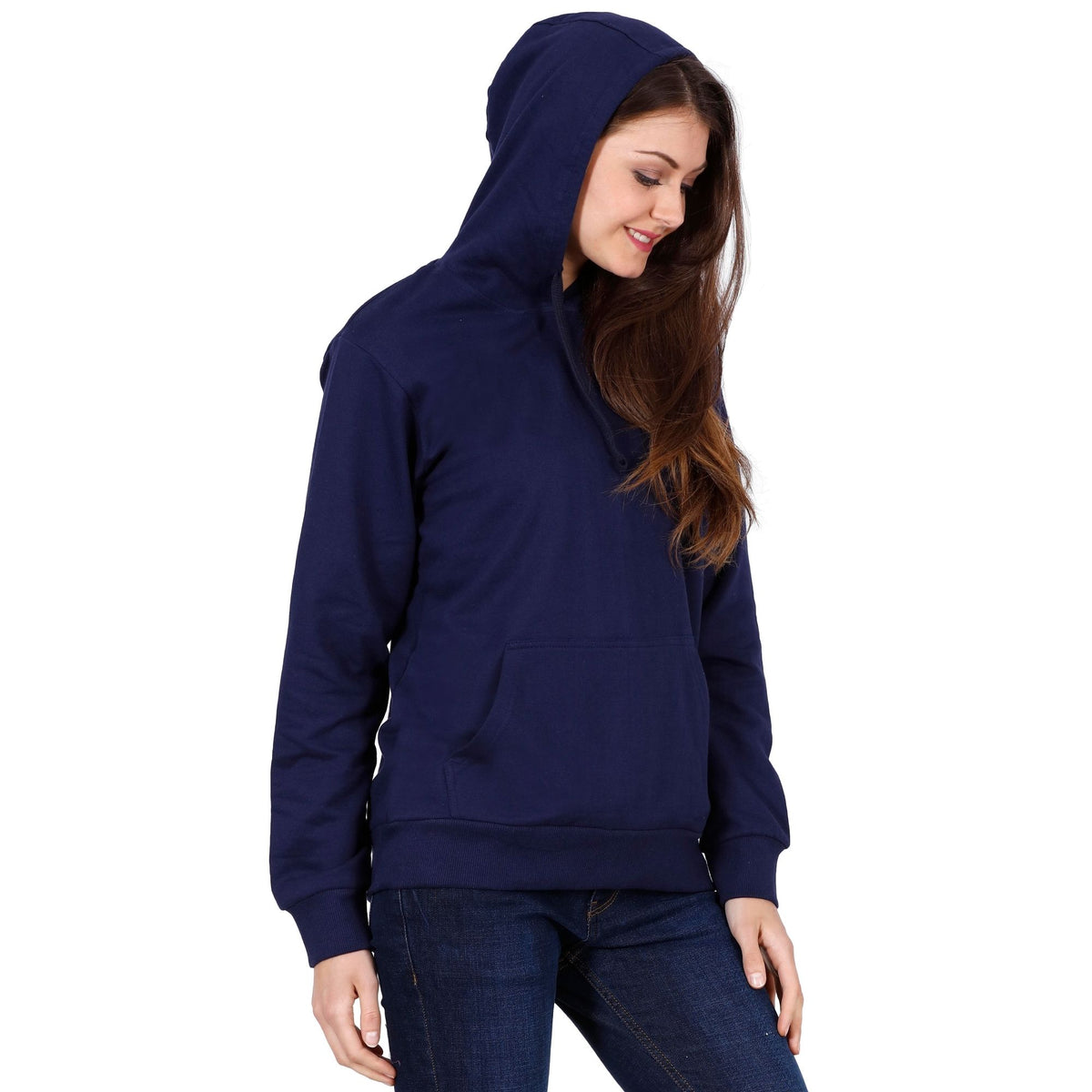 Plain-cotton-women-s-navy-blue-hoodies-gogirgit_4 #color_navy blue