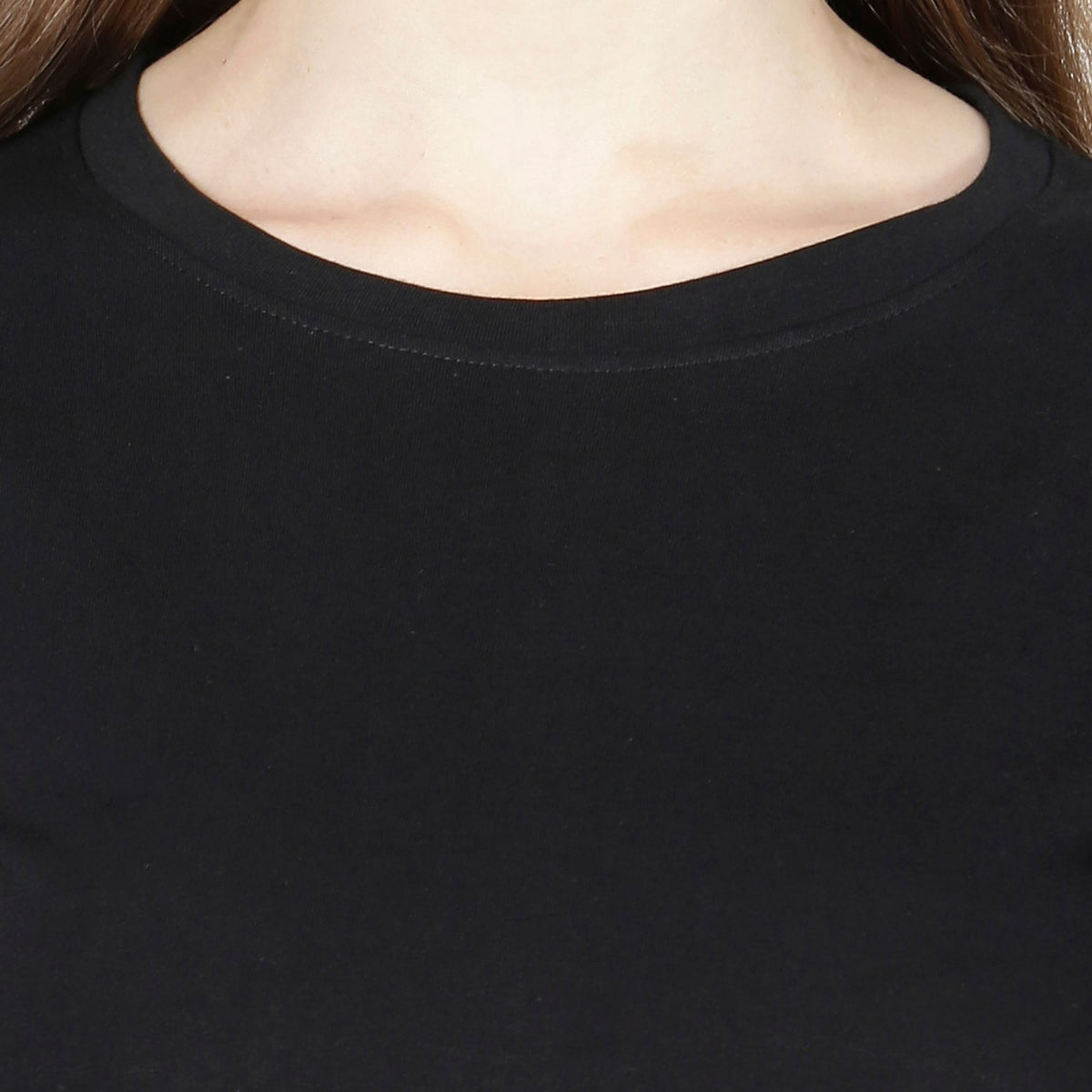 Plain-cotton-women-s-roundneck-black-long-top-dress-gogirgit_2 #color_black