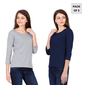 Women's full sleeve T-shirt Pack Of 2 Combo